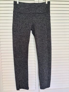 Athleta Black and White Herringbone Leggings